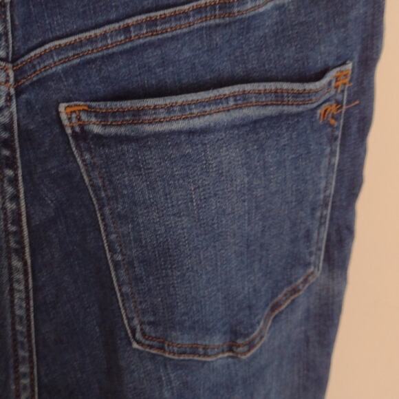 Madewell 9” Mid-rise Button Fly Raw Hem Skinny Jeans Size 28 Denim - Picture 11 of 13